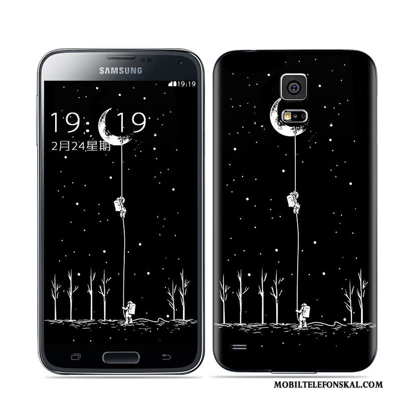 Samsung Galaxy S5 Skal Telefon Mobil Telefon Stjärna Svart Bakre Omslag