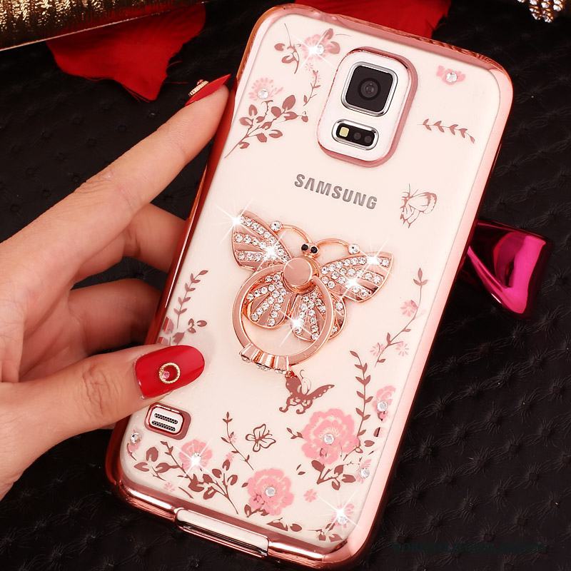 Samsung Galaxy S5 Tecknat Skydd Mjuk Skal Telefon Fodral Röd Stjärna
