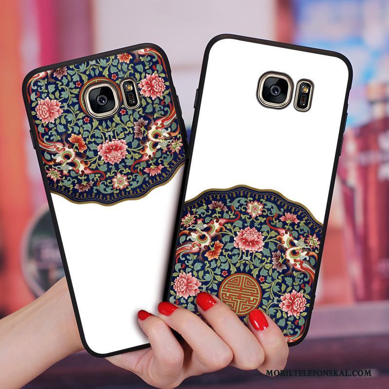 Samsung Galaxy S6 Edge + Skal Personlighet Mjuk Blommor All Inclusive Stjärna Färg Fallskydd