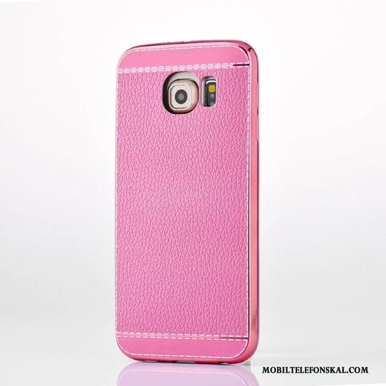Samsung Galaxy S6 Edge Stjärna All Inclusive Skal Fallskydd Fodral Rosa Telefon
