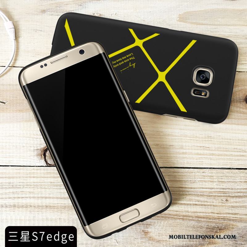 Samsung Galaxy S7 Edge Skal Skydd Telefon Fodral Gul Fallskydd Stjärna