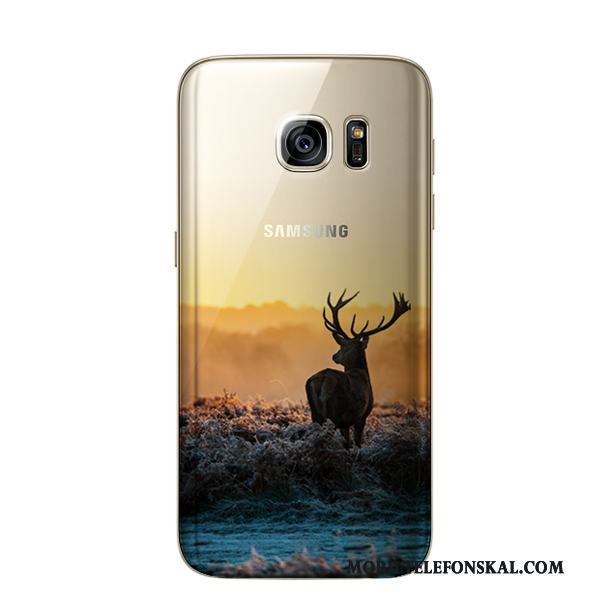 Samsung Galaxy S7 Edge Skal Telefon Fallskydd All Inclusive Enkel Fodral Gul Stjärna