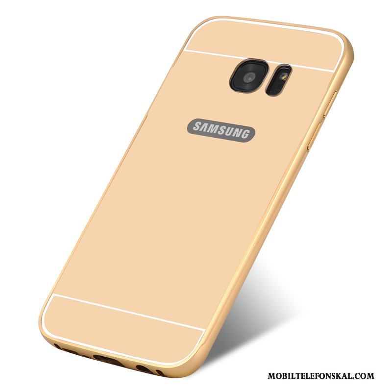 Samsung Galaxy S7 Edge Skal Telefon Metall Mobil Telefon Fallskydd Guld Trend Fodral