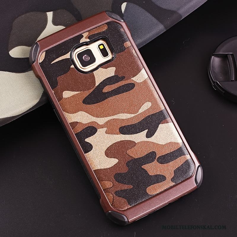 Samsung Galaxy S7 Kamouflage Stjärna Silikon Skydd Fodral Fallskydd Skal Telefon