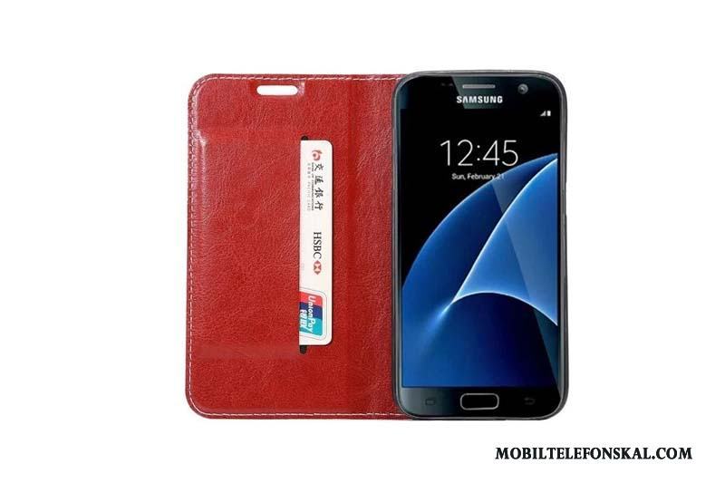 Samsung Galaxy S7 Läderfodral Silikon Mjuk Skydd Skal Telefon Stjärna Mobil Telefon