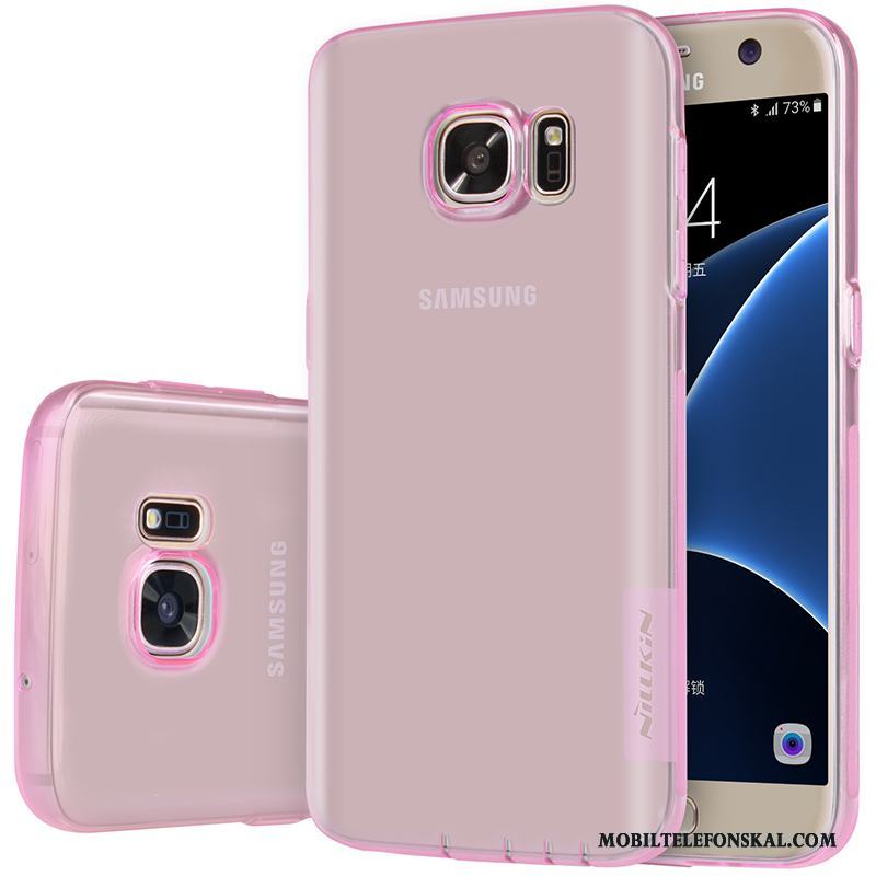 Samsung Galaxy S7 Rosa Skal Fodral Slim Silikon Mjuk Stjärna
