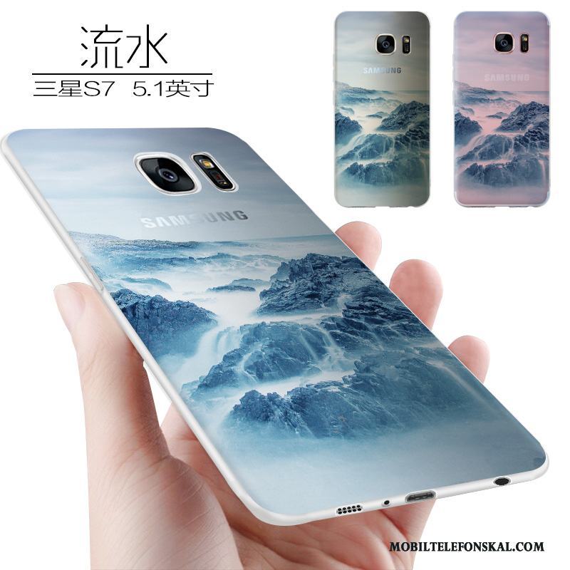 Samsung Galaxy S7 Silikon Trend Blå Nubuck Personlighet Skal Telefon Kreativa