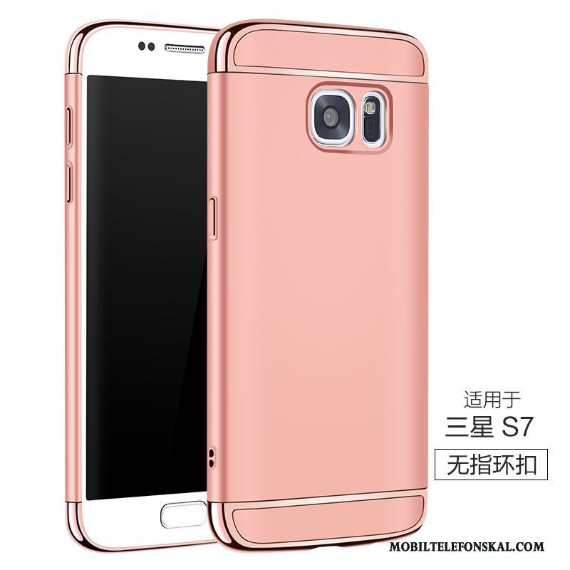 Samsung Galaxy S7 Trend Fodral Stjärna Fallskydd Rosa Hård Skal Telefon