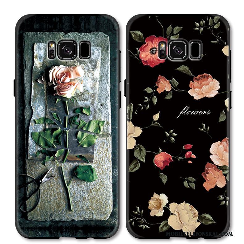 Samsung Galaxy S8 Fallskydd Fodral Skal Telefon Blommor Lyxiga Färg Stjärna