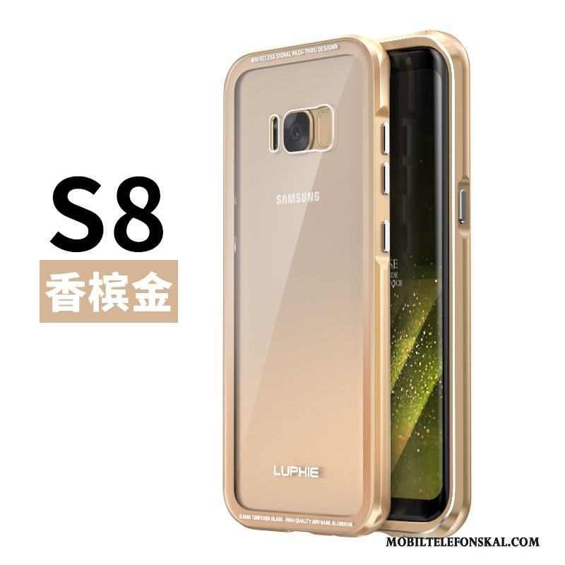 Samsung Galaxy S8 Frame Skal Telefon Skydd Stjärna Fodral Fallskydd Guld