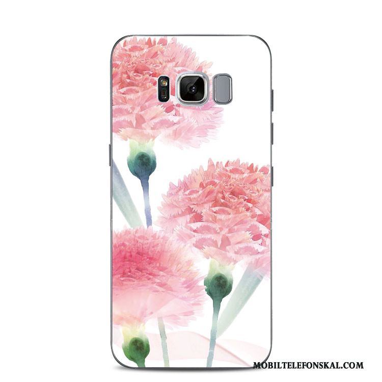 Samsung Galaxy S8+ Lättnad Persika Stjärna Support Mjuk Rosa Skal Telefon