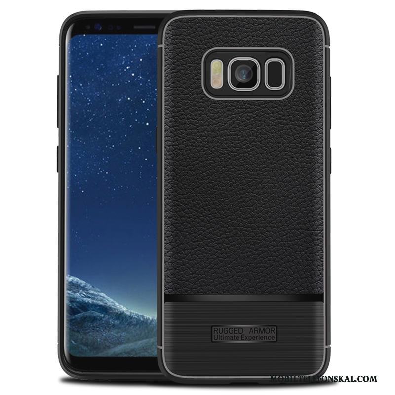 Samsung Galaxy S8+ Mönster Stjärna Skal Telefon Fodral Mjukt Läder Svart Fallskydd