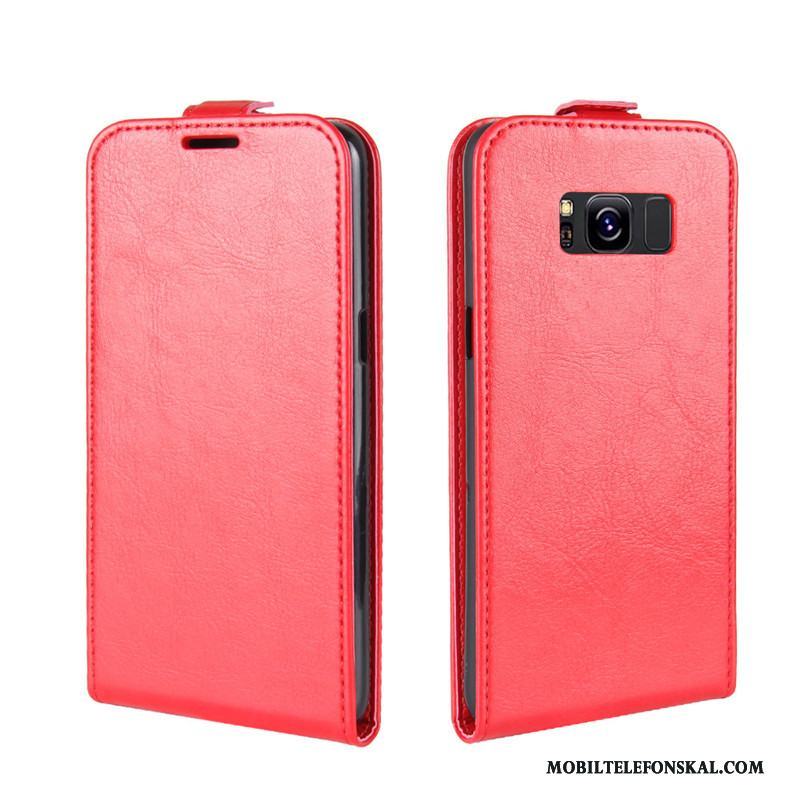 Samsung Galaxy S8 Plånbok Röd Skydd Skal Telefon Kort Silikon Mjuk