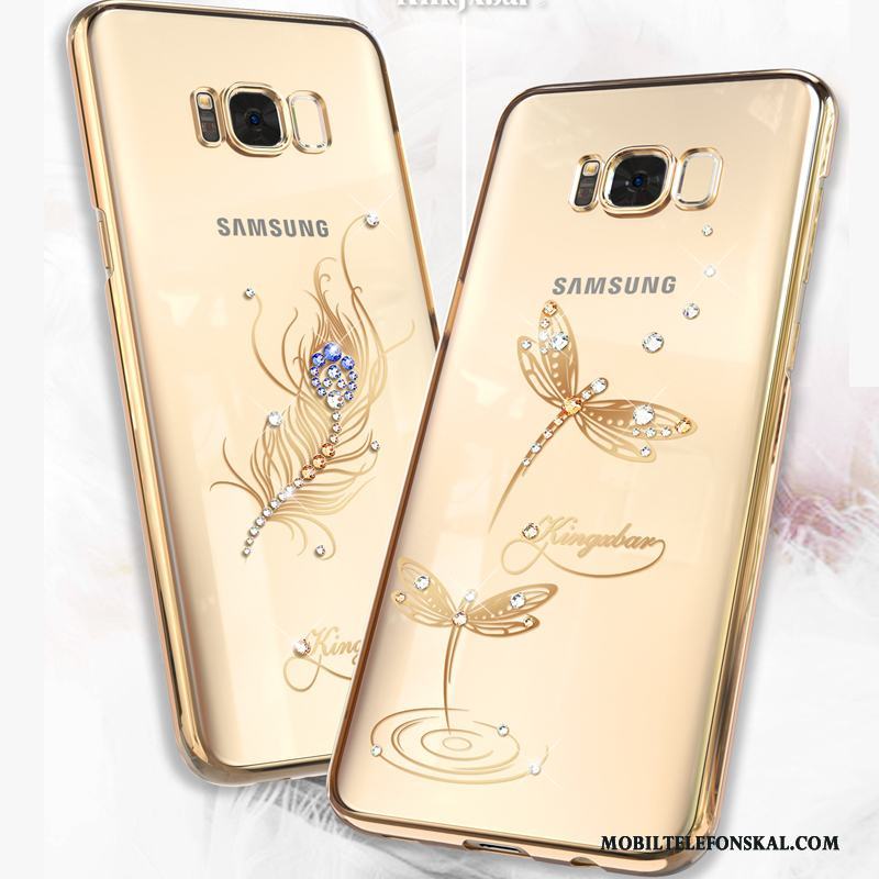 Samsung Galaxy S8+ Skal Fallskydd Strass Stjärna Lyxiga Transparent Fodral Guld
