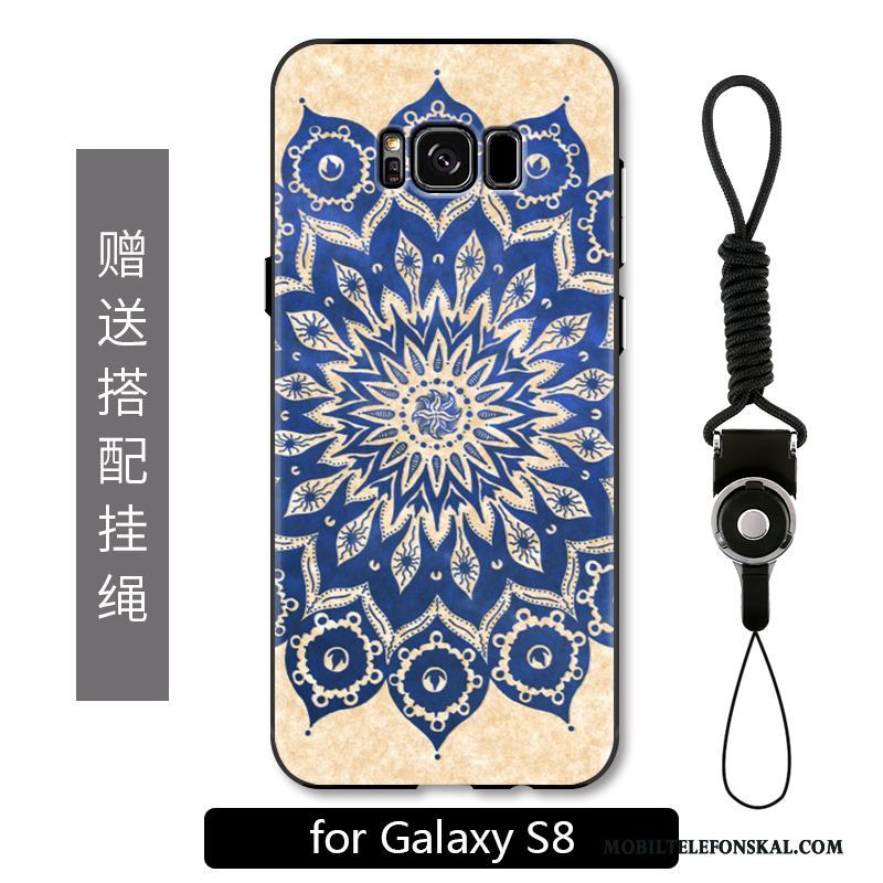 Samsung Galaxy S8 Skal Totem Lättnad Blå Fodral Stjärna Skydd Personlighet