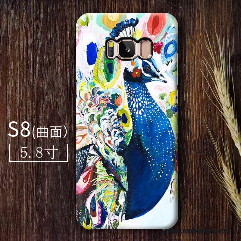 Samsung Galaxy S8 Skydd Konst Skal Telefon Påfågel Nubuck Kreativa Fallskydd