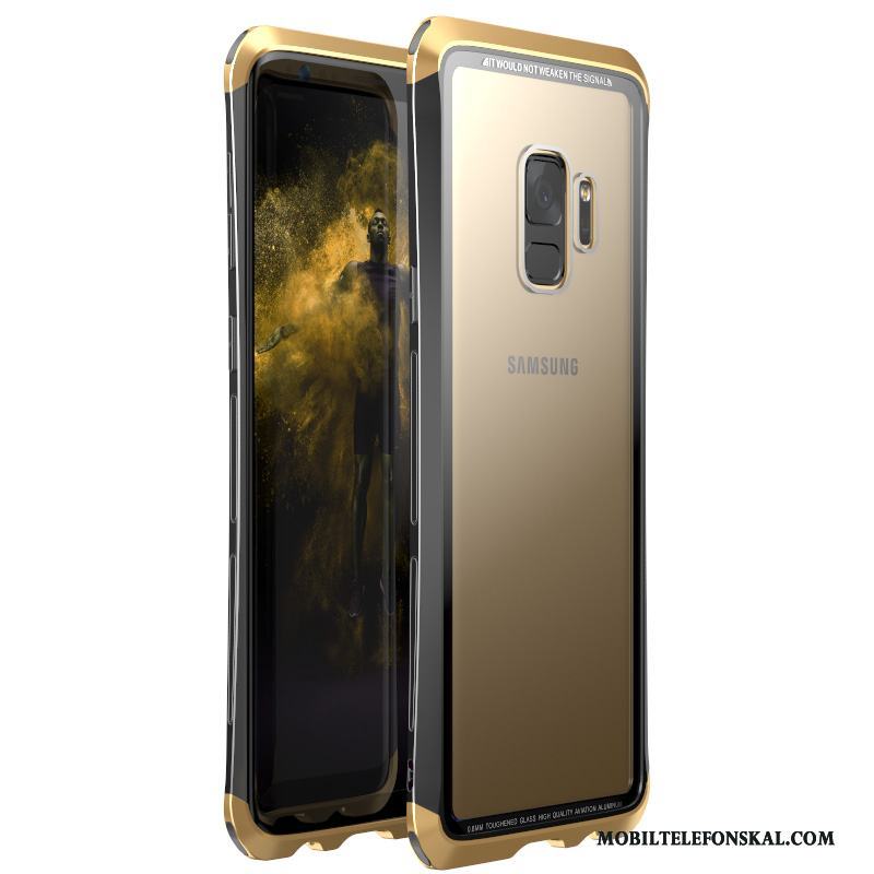 Samsung Galaxy S9 All Inclusive Glas Frame Metall Fodral Skal Fallskydd