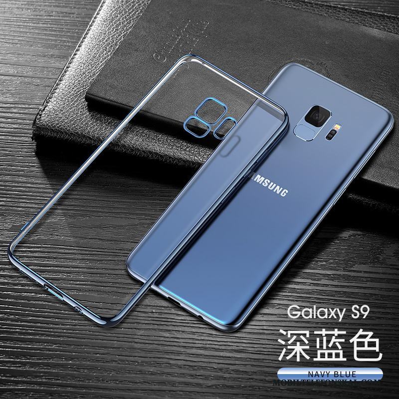 Samsung Galaxy S9 Fallskydd All Inclusive Slim Mjuk Mörkblå Transparent Skal Telefon