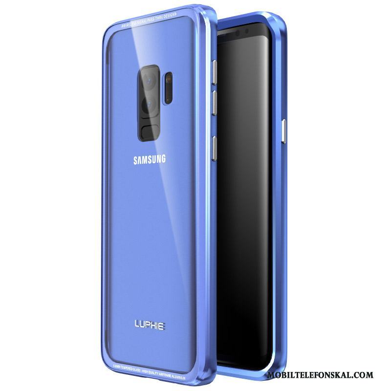 Samsung Galaxy S9+ Kreativa Metall Fallskydd Fodral Skal Frame Glas