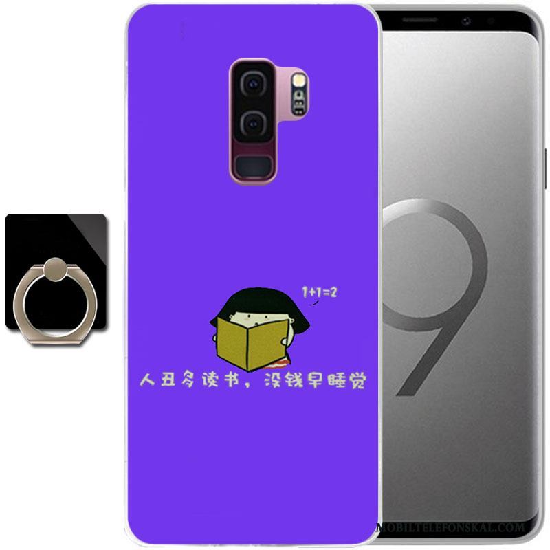 Samsung Galaxy S9+ Målade Skal Purpur Fodral Fallskydd Telefon Stjärna