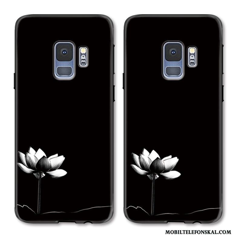 Samsung Galaxy S9+ Skal Linjer Lättnad Stjärna Hängsmycken Blommor Enkel Skydd