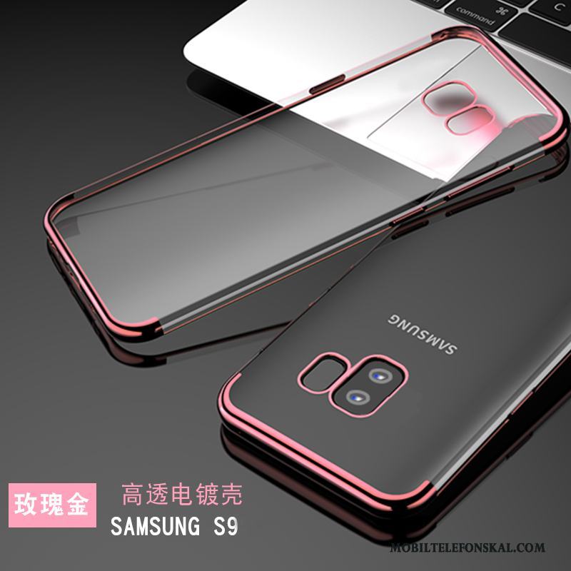 Samsung Galaxy S9 Skal Slim Fallskydd Mjuk All Inclusive Personlighet Rosa Transparent