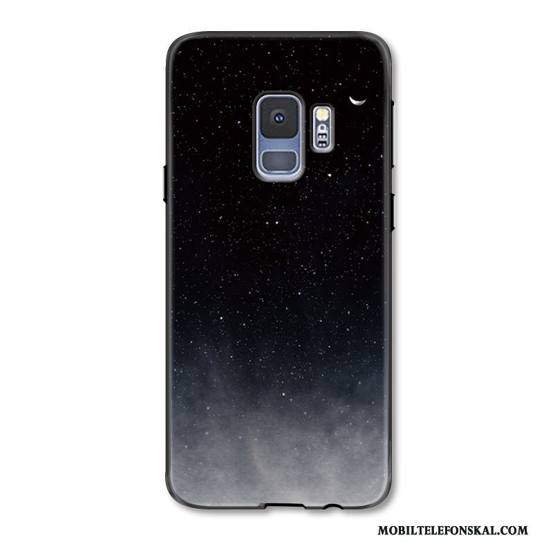 Samsung Galaxy S9 Skal Svart Enkel Månad Nubuck Lättnad Fallskydd Business