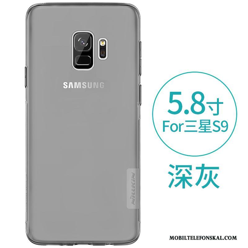 Samsung Galaxy S9 Stjärna Fallskydd Pratkvarn Transparent Mjuk Guld Skal Telefon