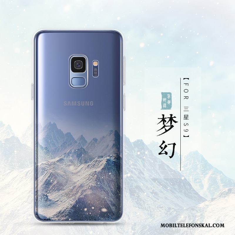 Samsung Galaxy S9 Trend Landskap Transparent Skal Telefon Fodral Stjärna Blå