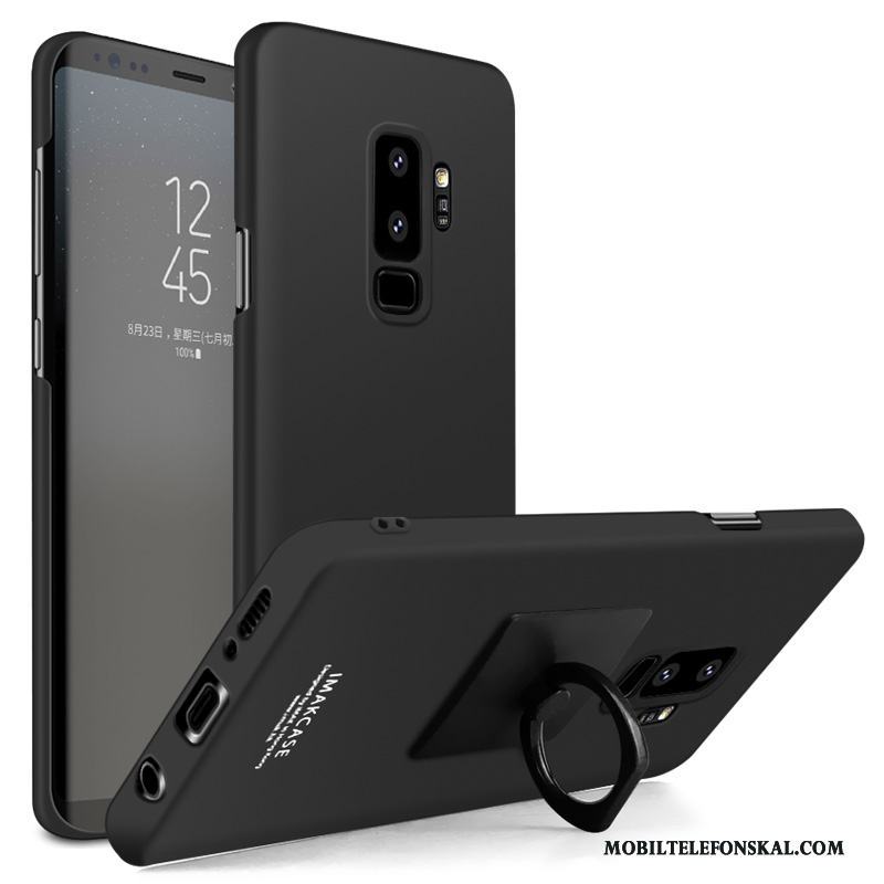 Samsung Galaxy S9+ Trend Skal Telefon Svart Denim Nubuck Fodral Support