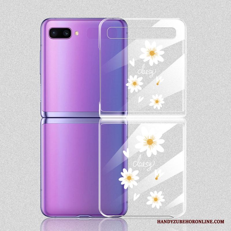 Samsung Z Flip Skal Vit Blommor Fodral Net Red Skydd Hård