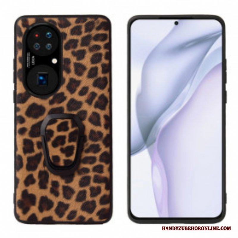 Skal Huawei P50 Ringstöd I Leopardstil