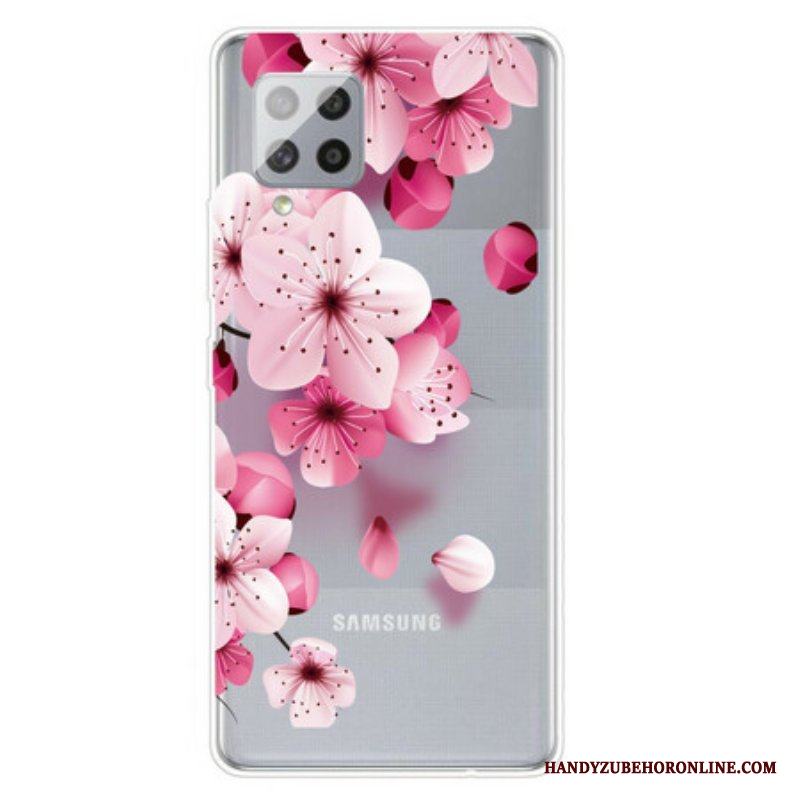 Skal Samsung Galaxy A42 5G Små Rosa Blommor