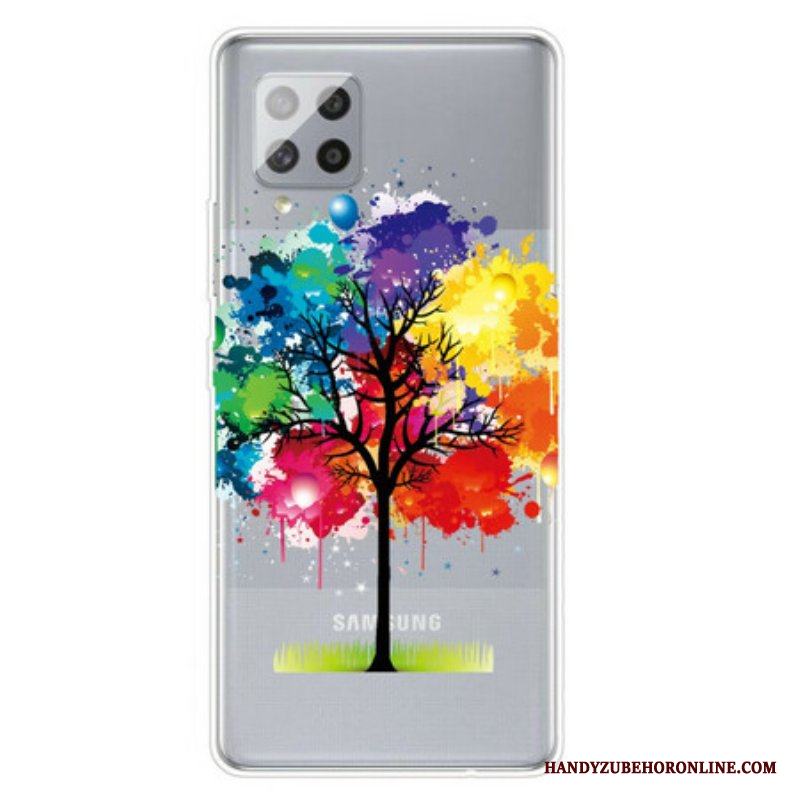 Skal Samsung Galaxy A42 5G Sömlös Akvarellträd