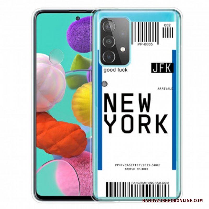 Skal Samsung Galaxy A52 4G / A52 5G / A52s 5G Boardingkort Till New York