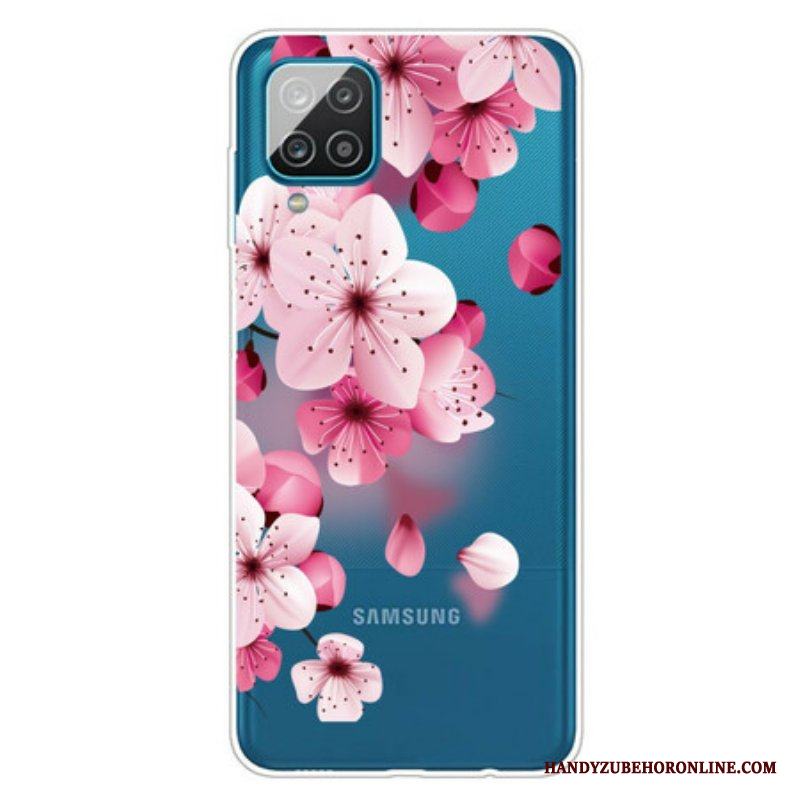 Skal Samsung Galaxy M12 / A12 Små Rosa Blommor