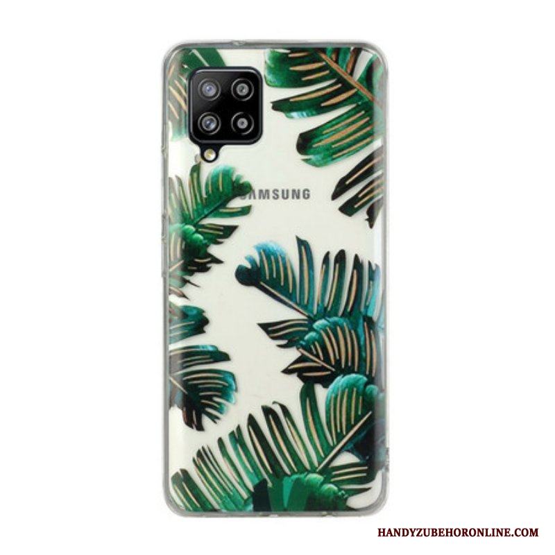 Skal Samsung Galaxy M12 / A12 /transparenta Gröna Blad
