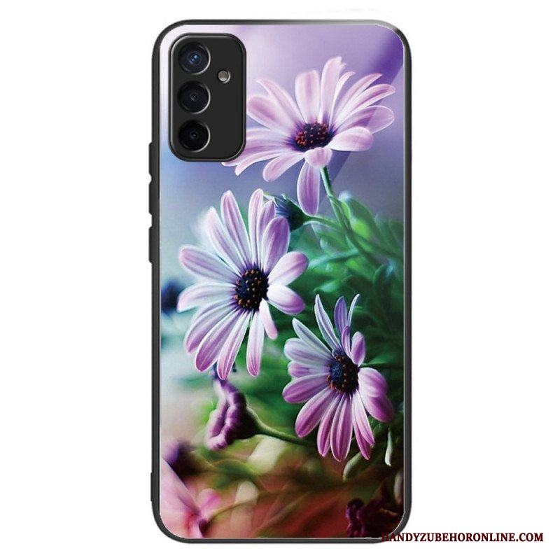 Skal Samsung Galaxy M13 Härdat Glas Blommor