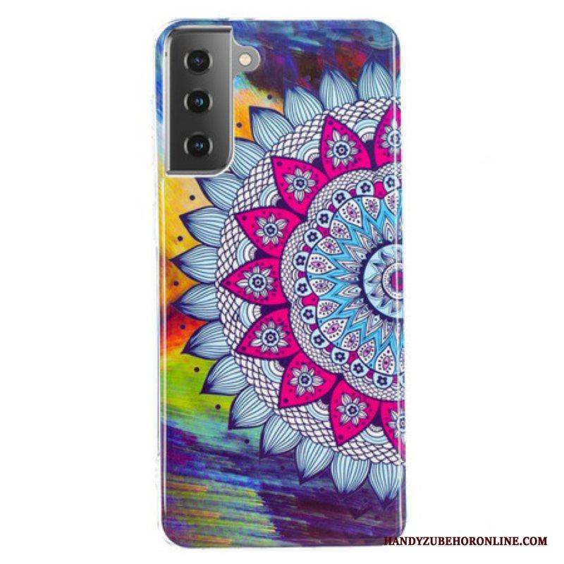 Skal Samsung Galaxy S21 5G Fluorescerande Färgglada Mandala
