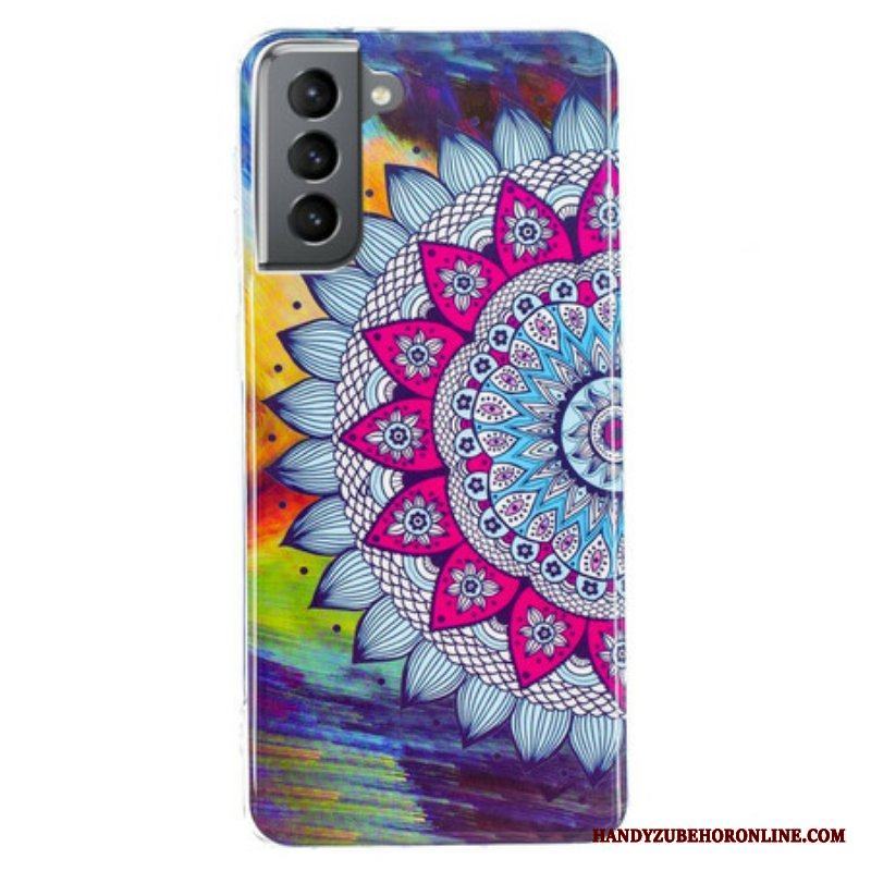 Skal Samsung Galaxy S21 FE Fluorescerande Färgglada Mandala