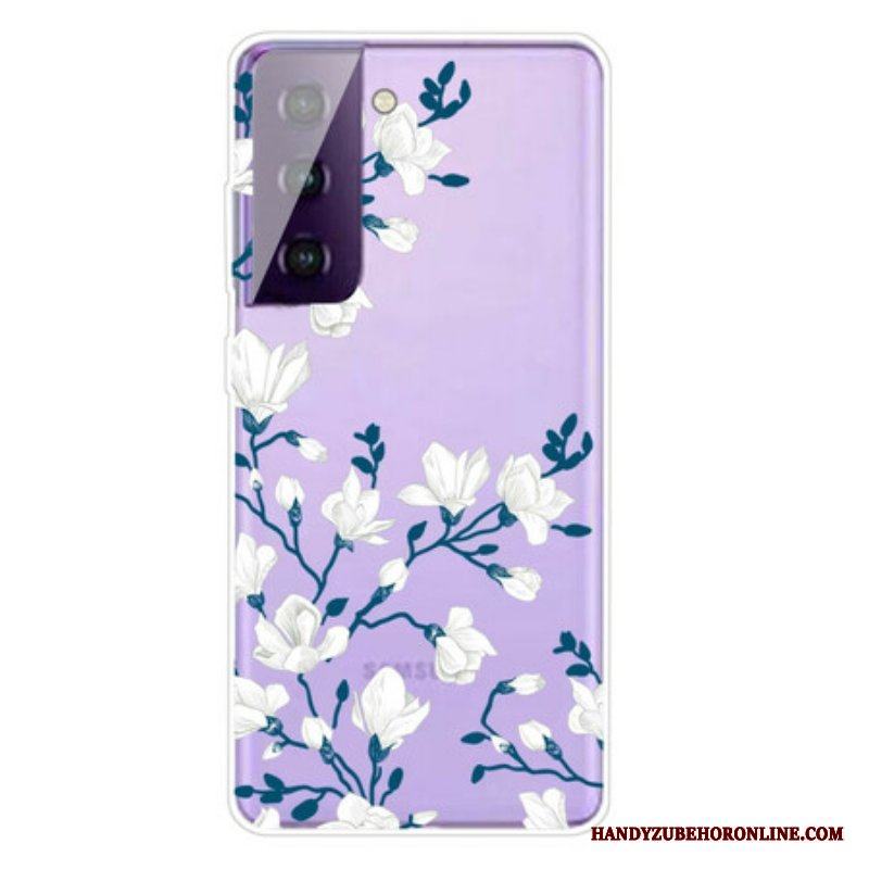 Skal Samsung Galaxy S21 FE Vita Blommor