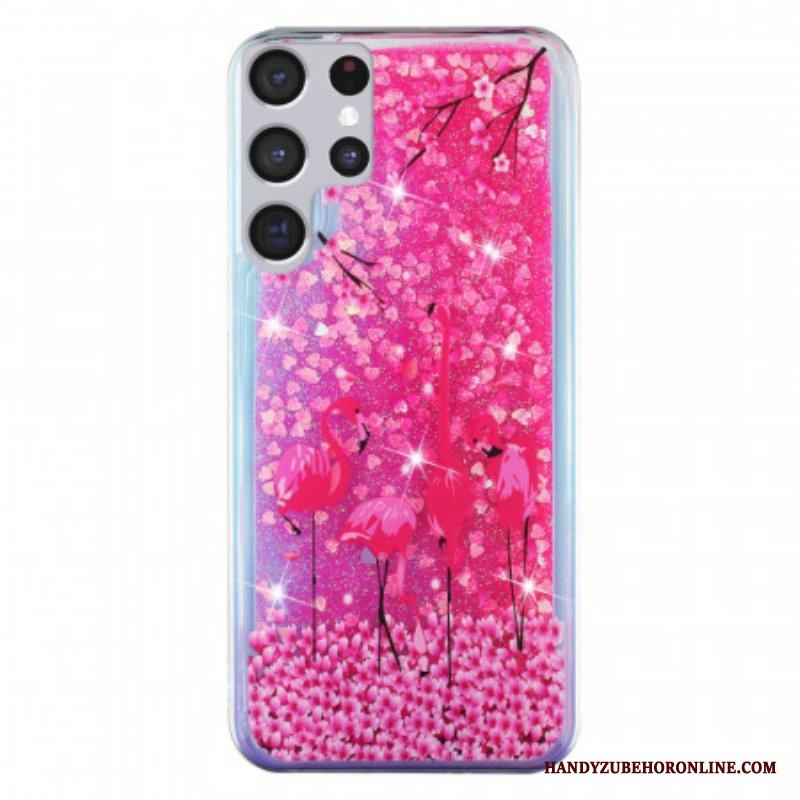 Skal Samsung Galaxy S21 Ultra 5G Flamingo Paljetter