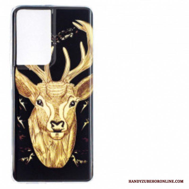 Skal Samsung Galaxy S21 Ultra 5G Fluorescerande Majestic Deer