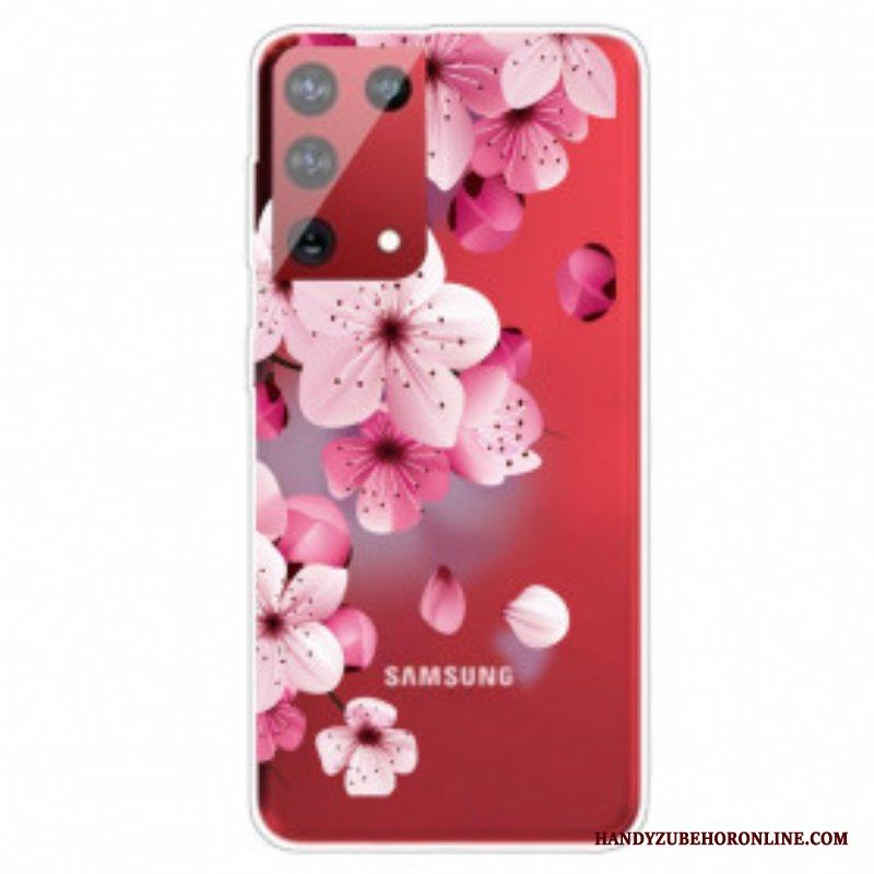 Skal Samsung Galaxy S21 Ultra 5G Små Rosa Blommor