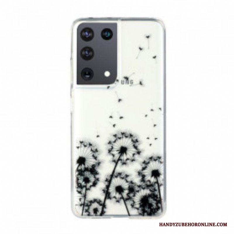 Skal Samsung Galaxy S21 Ultra 5G Sömlösa Svarta Maskrosor