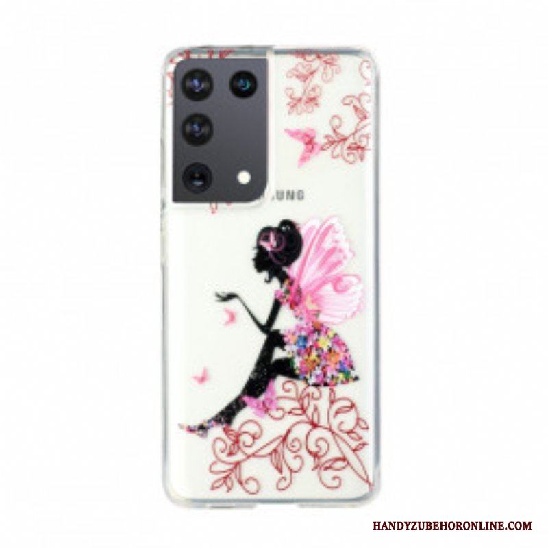 Skal Samsung Galaxy S21 Ultra 5G Transparent Flower Fairy