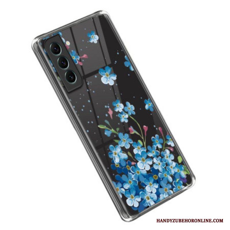 Skal Samsung Galaxy S23 Plus 5G Blå Blommor