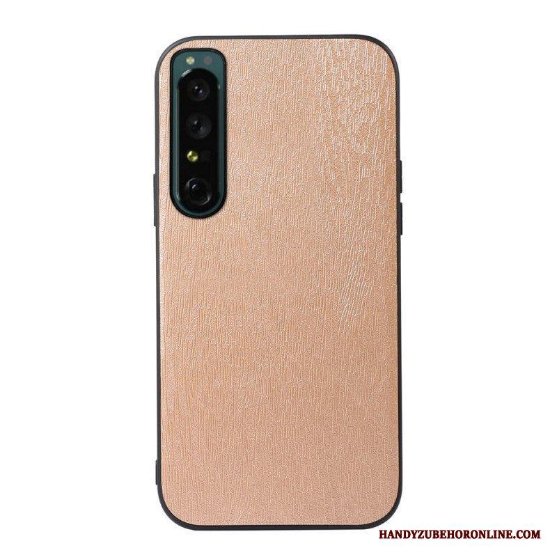 Skal Sony Xperia 1 IV Trätextur I Konstläder