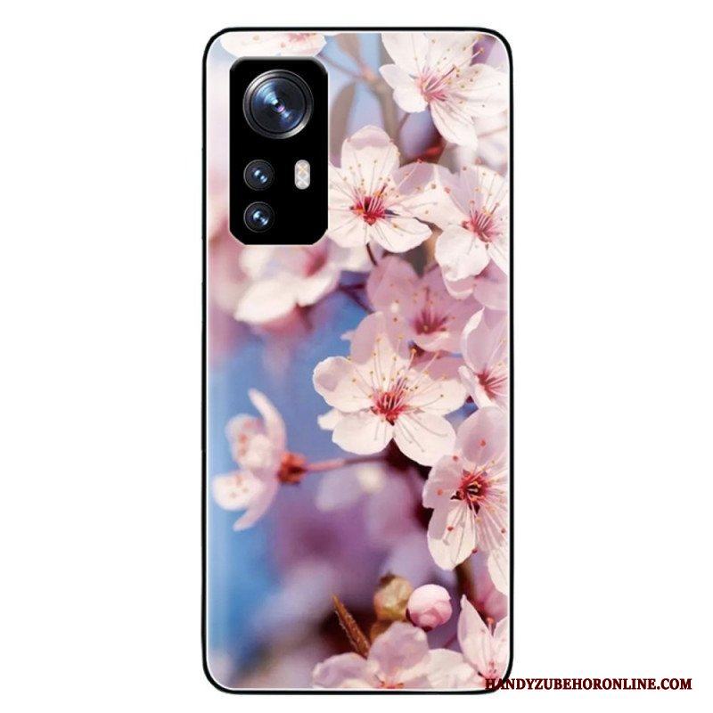 Skal Xiaomi 12 / 12X Realistiska Blommor I Härdat Glas