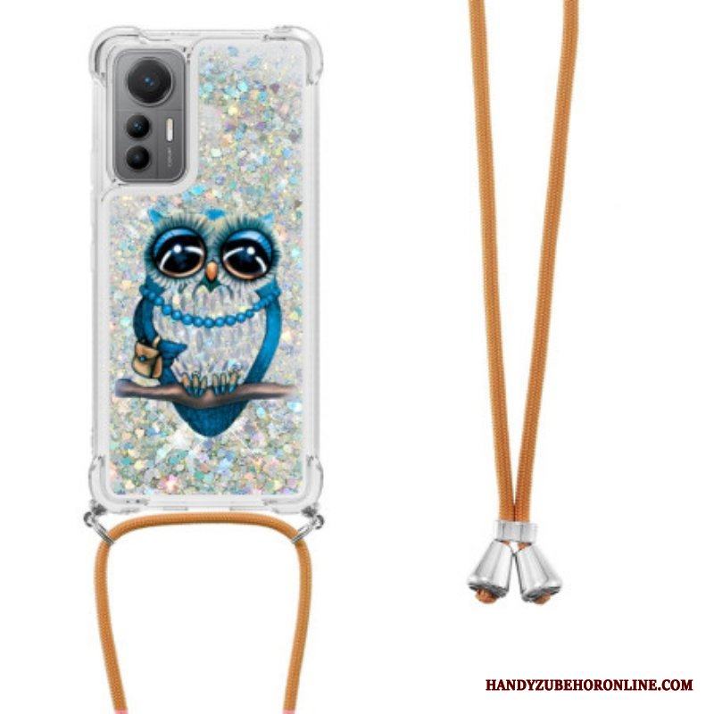 Skal Xiaomi 12 Lite Med Snodd Paljett Dragsko Mrs. Owl